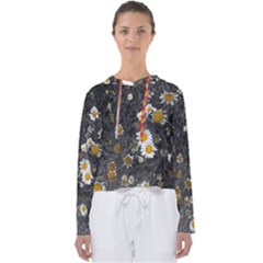 Black And White With Daisies Women s Slouchy Sweat by okhismakingart