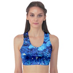 Blue Daisies Sports Bra by okhismakingart