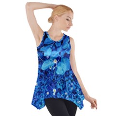 Blue Daisies Side Drop Tank Tunic by okhismakingart