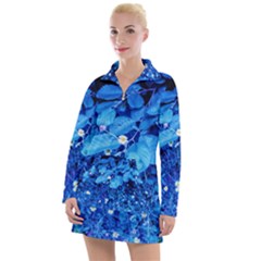 Blue Daisies Women s Hoodie Dress