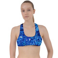 Blue Daisies Criss Cross Racerback Sports Bra by okhismakingart