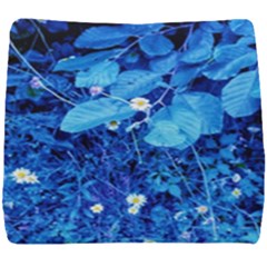 Blue Daisies Seat Cushion by okhismakingart