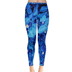 Blue Daisies Inside Out Leggings by okhismakingart