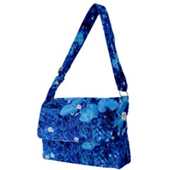 Blue Daisies Full Print Messenger Bag by okhismakingart