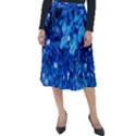 Blue Daisies Classic Velour Midi Skirt  View1