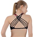 Daisies and Pink Criss Cross Racerback Sports Bra View2