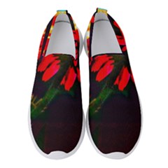 Neon Cone Flower Women s Slip On Sneakers