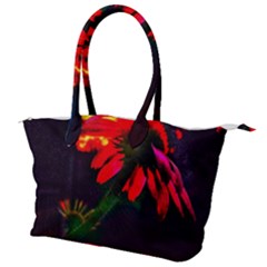 Neon Cone Flower Canvas Shoulder Bag