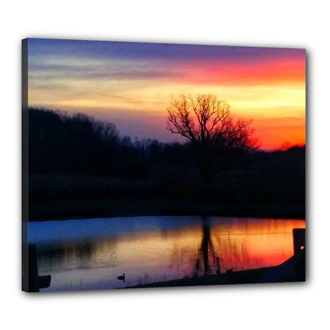 Pastel Sunrise Canvas 24  X 20  (stretched) by okhismakingart