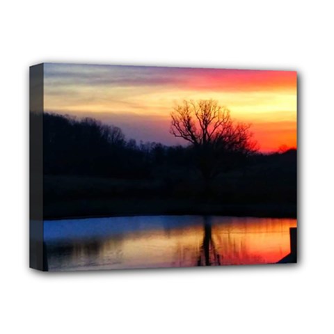 Pastel Sunrise Deluxe Canvas 16  X 12  (stretched)  by okhismakingart