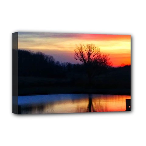 Pastel Sunrise Deluxe Canvas 18  X 12  (stretched) by okhismakingart