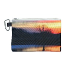 Pastel Sunrise Canvas Cosmetic Bag (medium) by okhismakingart