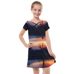 Pastel Sunrise Kids  Cross Web Dress by okhismakingart