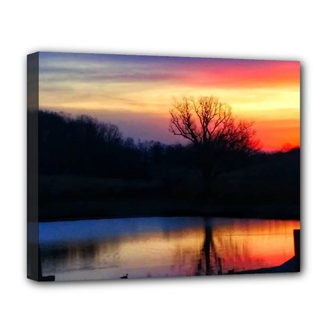 Pastel Sunrise Deluxe Canvas 20  X 16  (stretched) by okhismakingart