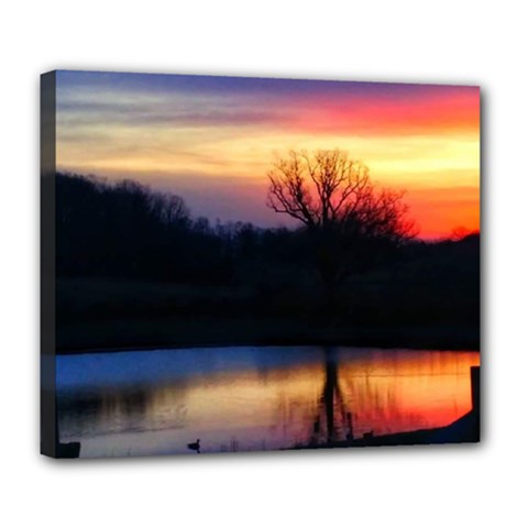 Pastel Sunrise Deluxe Canvas 24  X 20  (stretched) by okhismakingart