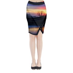 Pastel Sunrise Midi Wrap Pencil Skirt by okhismakingart