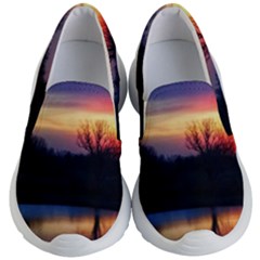 Pastel Sunrise Kids  Lightweight Slip Ons by okhismakingart