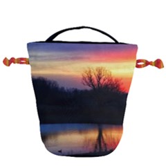 Pastel Sunrise Drawstring Bucket Bag by okhismakingart