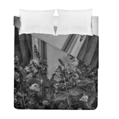 Black And White Mint Duvet Cover Double Side (full/ Double Size)