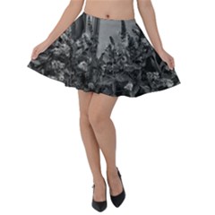 Black And White Mint Velvet Skater Skirt