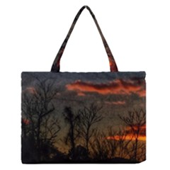 Old Sunset Zipper Medium Tote Bag by okhismakingart