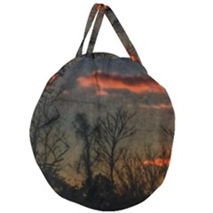 Old Sunset Giant Round Zipper Tote by okhismakingart