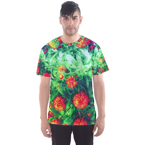 Intense Flowers Men s Sports Mesh Tee by okhismakingart