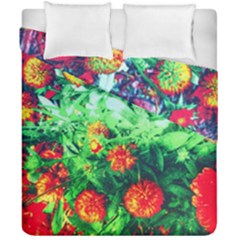 Intense Flowers Duvet Cover Double Side (california King Size)