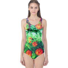 Intense Flowers One Piece Swimsuit