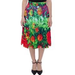 Intense Flowers Classic Midi Skirt