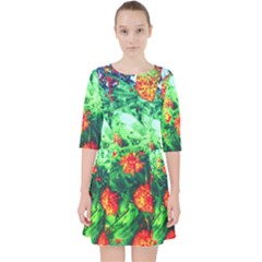 Intense Flowers Pocket Dress