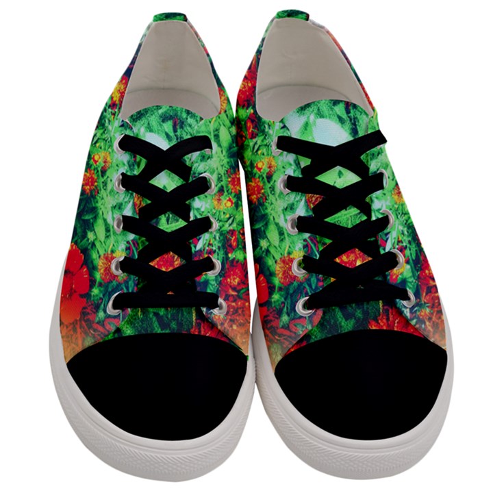 Intense Flowers Men s Low Top Canvas Sneakers