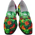 Intense Flowers Women s Chunky Heel Loafers View1