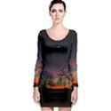 Darkness Falling Long Sleeve Bodycon Dress View1