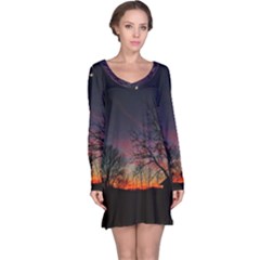 Darkness Falling Long Sleeve Nightdress by okhismakingart