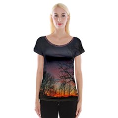 Darkness Falling Cap Sleeve Top by okhismakingart