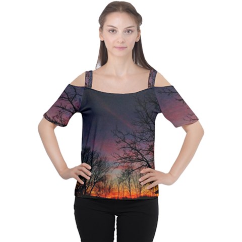 Darkness Falling Cutout Shoulder Tee by okhismakingart