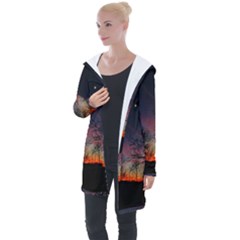 Darkness Falling Longline Hooded Cardigan by okhismakingart