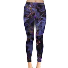 Purple Nettles Leggings  by okhismakingart