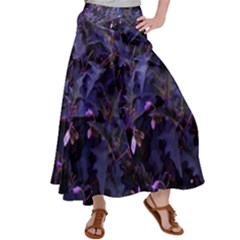 Purple Nettles Satin Palazzo Pants by okhismakingart