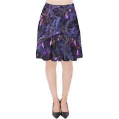 Purple Nettles Velvet High Waist Skirt by okhismakingart