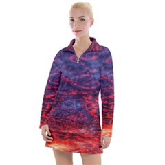 Blood Red Sunrise Women s Hoodie Dress