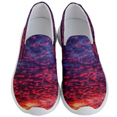 Blood Red Sunrise Men s Lightweight Slip Ons by okhismakingart