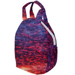 Blood Red Sunrise Travel Backpacks by okhismakingart