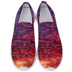 Blood Red Sunrise Men s Slip On Sneakers by okhismakingart