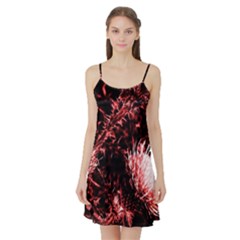 Red Thistle Satin Night Slip by okhismakingart