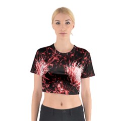 Red Thistle Cotton Crop Top by okhismakingart