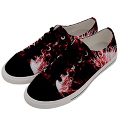 Red Thistle Men s Low Top Canvas Sneakers by okhismakingart