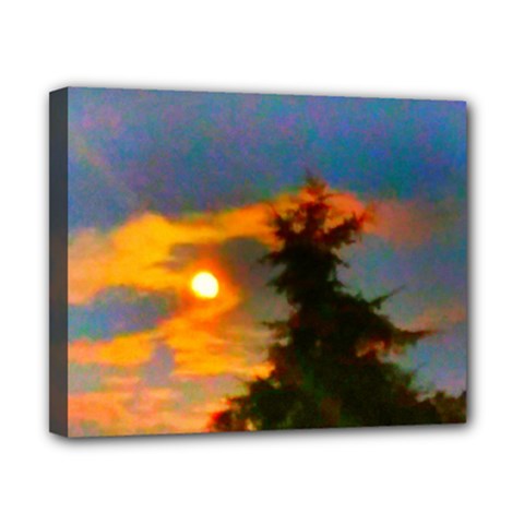 Sunrise And Fir Tree Canvas 10  X 8  (stretched) by okhismakingart