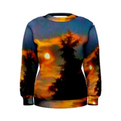 Sunrise And Fir Tree Women s Sweatshirt by okhismakingart